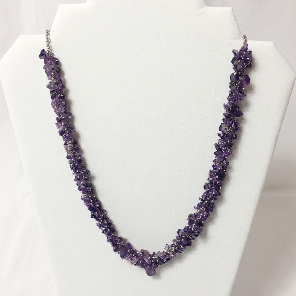 GENUINE AMETHYST GEMSTONE NECKLACE